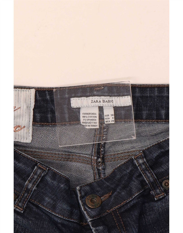 Damskie proste dżinsy Zara EU 38 Small W28 L34 Niebieskie bawełniane
