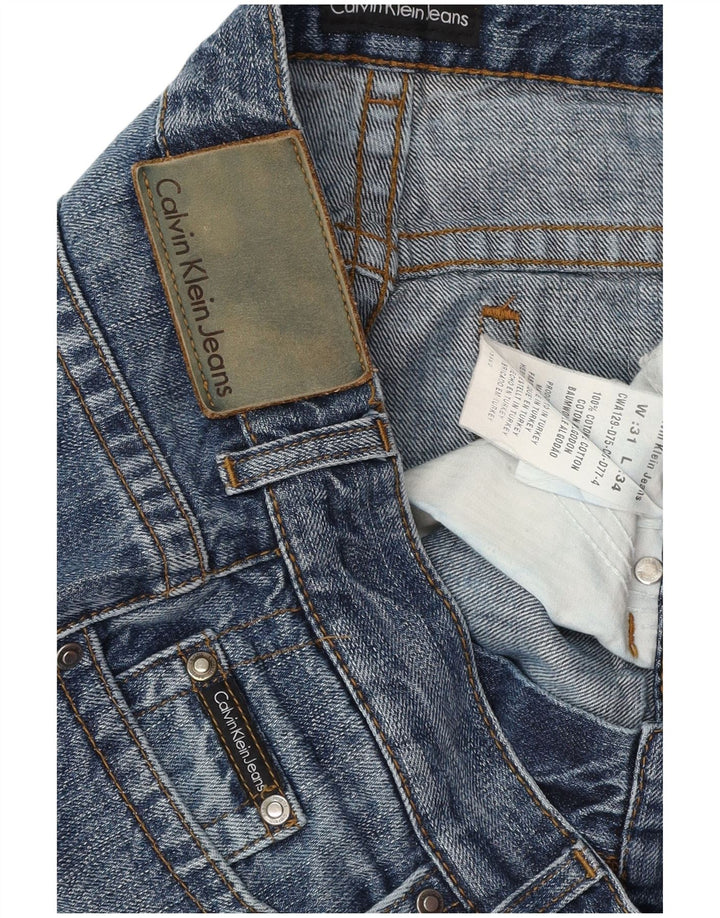 Damskie jeansy Calvin Klein Bootcut W31 L30 Niebieskie bawełniane