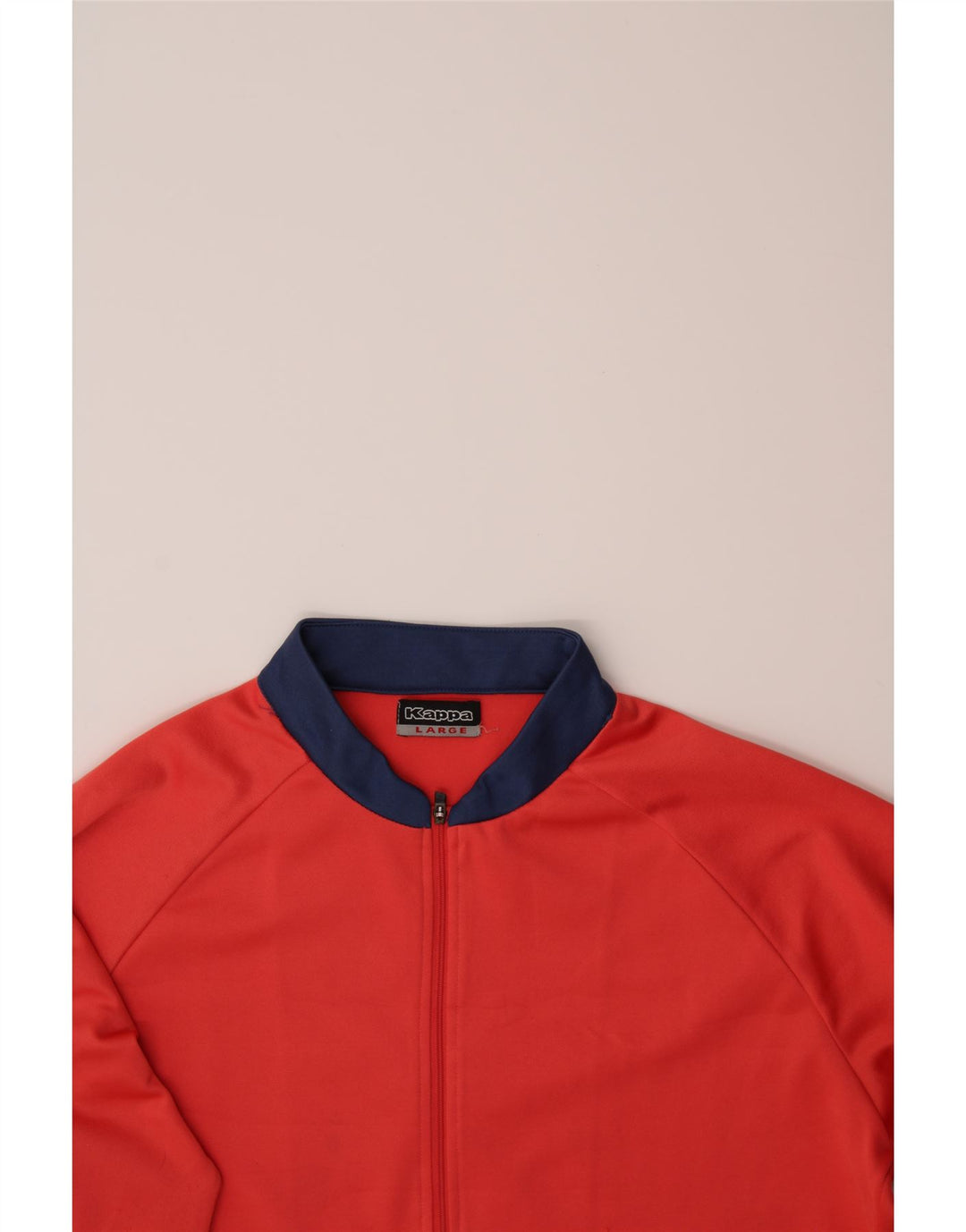 KAPPA Womens Tracksuit Top Jacket UK 16 Large Red Colourblock Polyester Vintage Kappa and Second-Hand Kappa from Messina Hembry 
