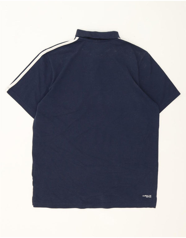 Adidas Mens Climalite Polo Shirt Large Navy Blue Cotton