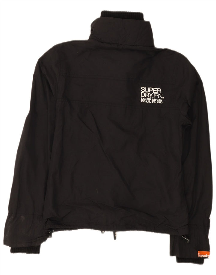 Damska kurtka przeciwdeszczowa Superdry Graphic UK 6 XS z czarnego nylonu