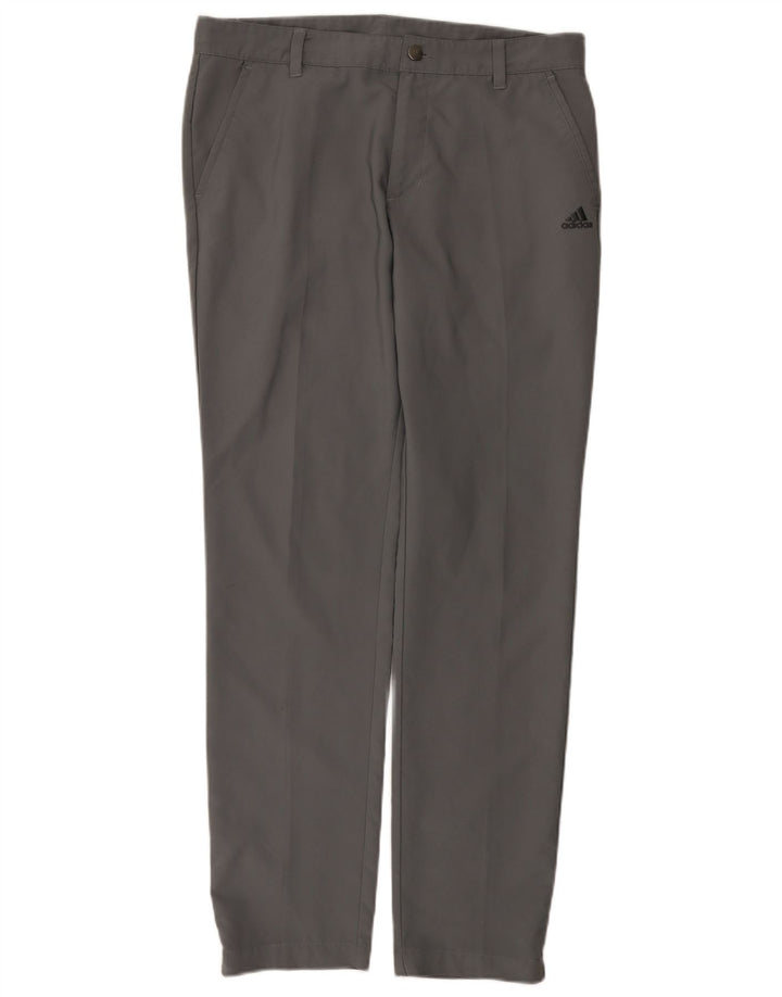 Męskie spodnie Chino Adidas W32 L32 Szary poliester