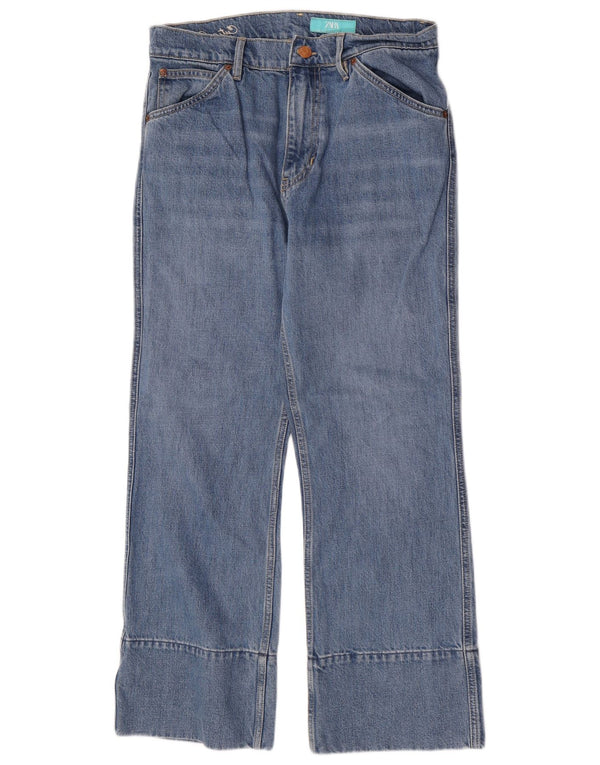 Damskie luźne dżinsy Zara EU 42 Large W32 L28 Niebieskie bawełniane