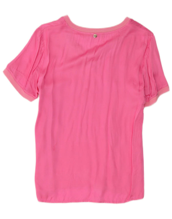 Bluzka damska Liu Jo Top UK 10 Small Pink Cotton