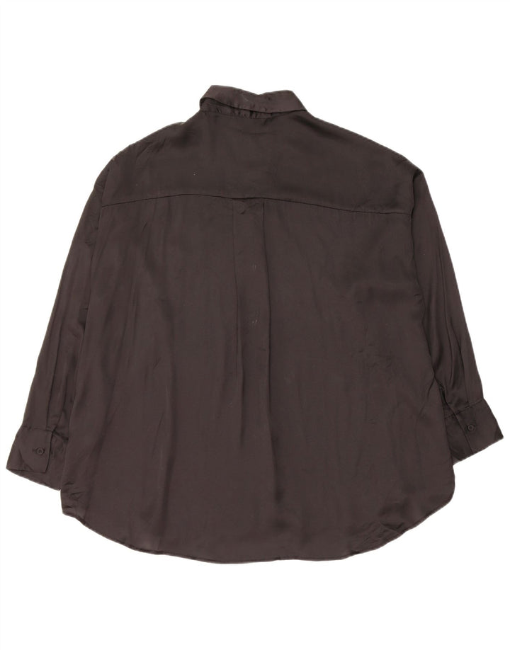Damska bluzka koszulowa oversize Zara UK 10, mała, czarna, poliester