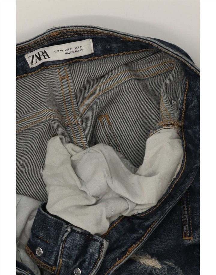 Męskie dżinsy rurki Zara w trudnej sytuacji EU 40 Medium W31 L30 Niebieskie