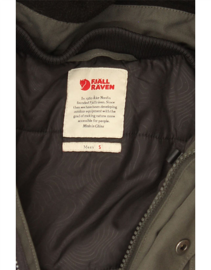 FJALL RAVEN Mens Hooded Windbreaker Jacket UK 36 Small Khaki Vintage Fjall Raven and Second-Hand Fjall Raven from Messina Hembry 