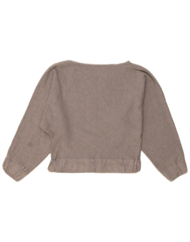 Damski sweter typu Crop Zara UK 14, średnioszary, wiskoza