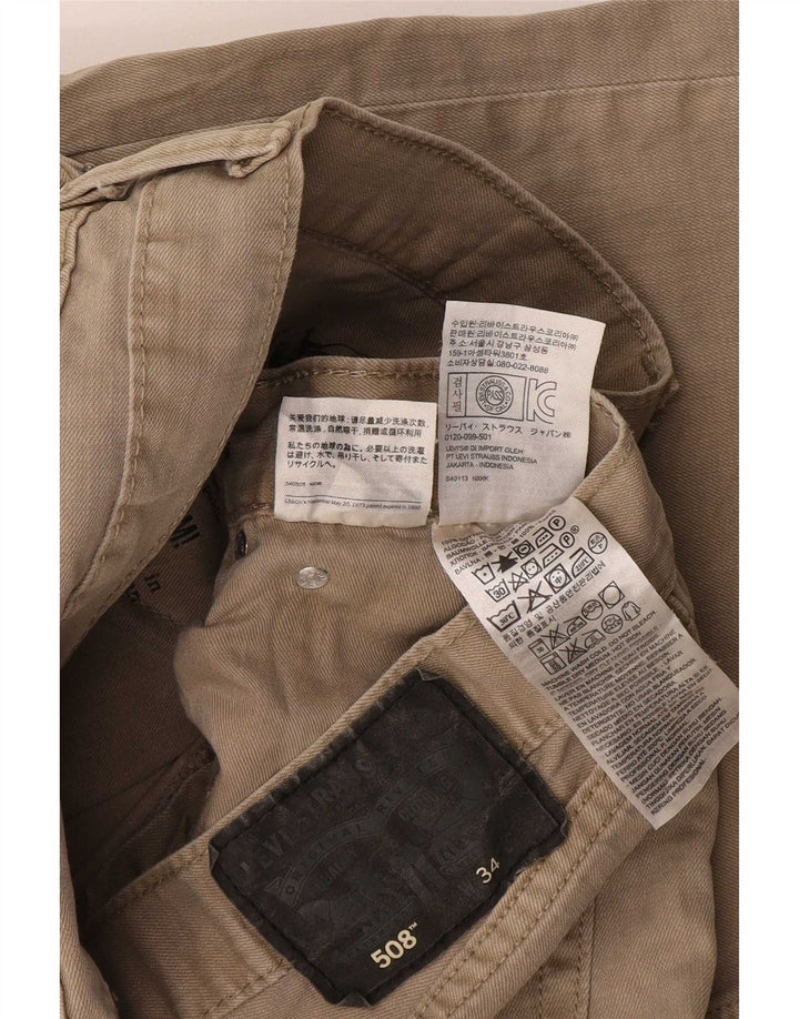 Męskie spodenki jeansowe Levi's 508 W34, duże, beżowe, bawełniane