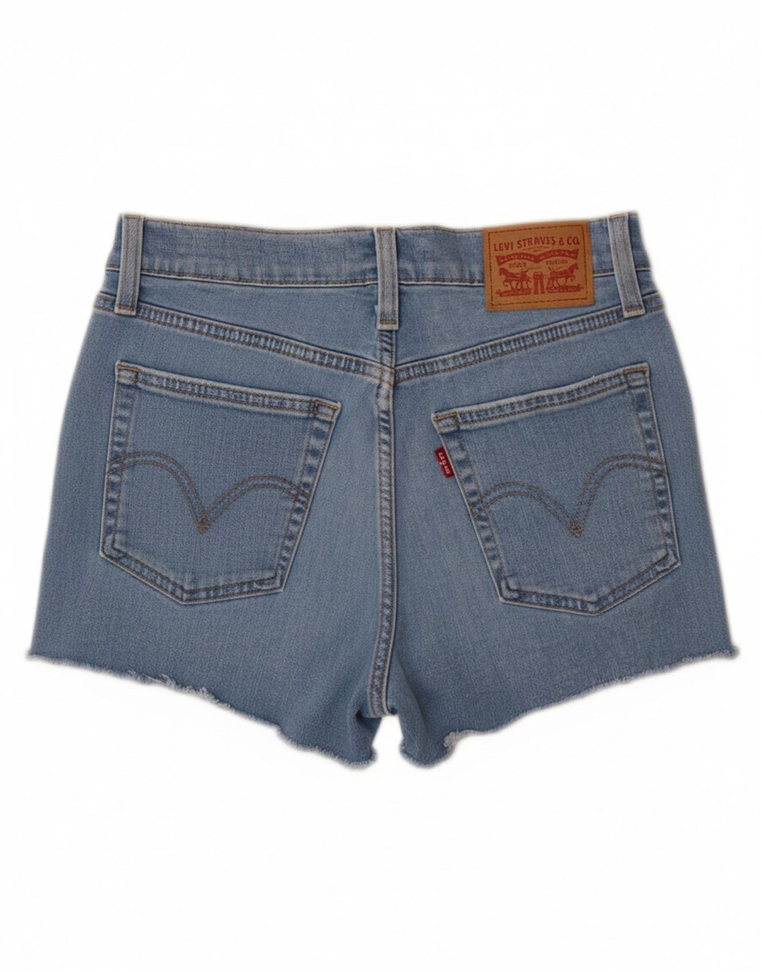 LEVI'S Womens High Rise Denim Shorts W27 Small Blue Cotton