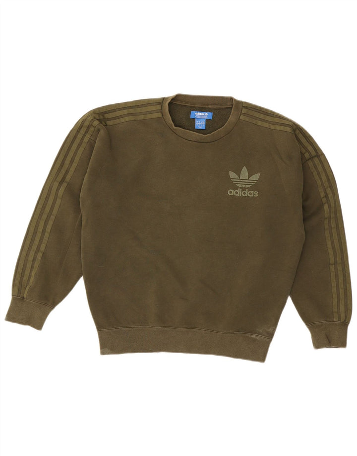 Bluza męska Adidas, mała, bawełniana khaki
