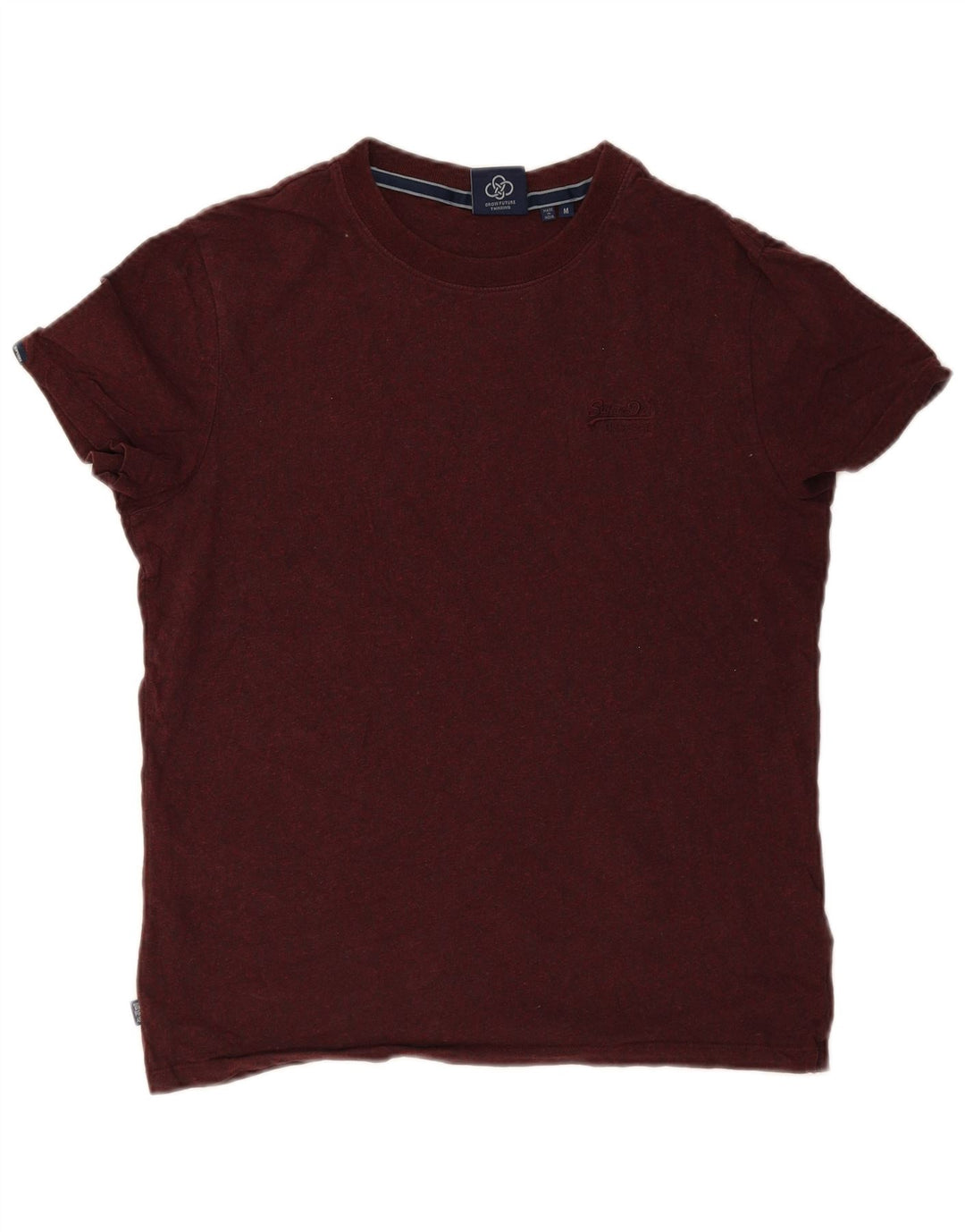 T-shirt męski Superdry Średniej jakości bawełna w kolorze bordowym z plamkami