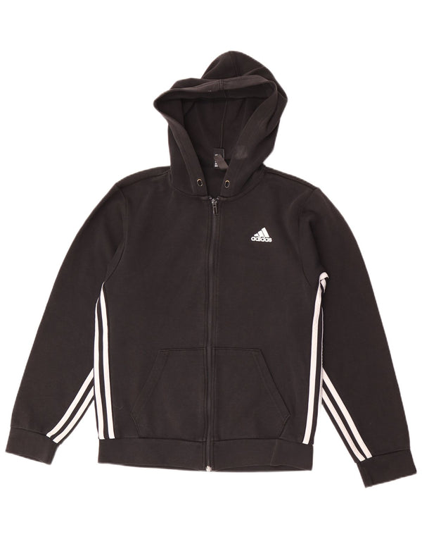 Adidas Męski sweter z kapturem i zamkiem błyskawicznym XS Czarna bawełna