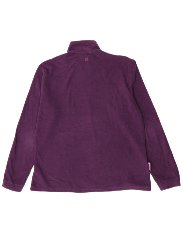 Mountain Warehouse Womens Zip Neck Fleece Jumper UK 16 Large Purple
