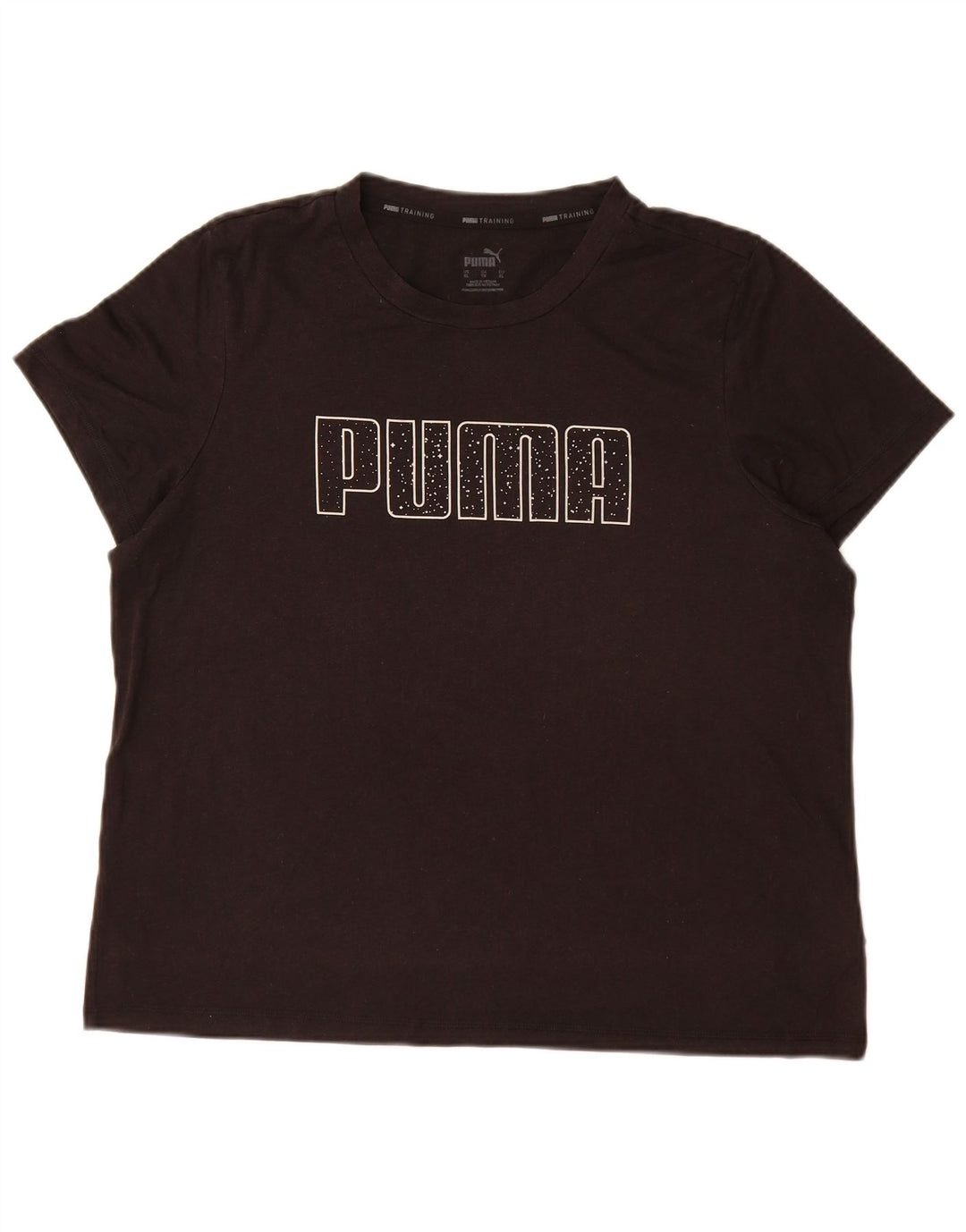 Damska koszulka z grafiką Puma Top UK 18 XL, czarny poliester