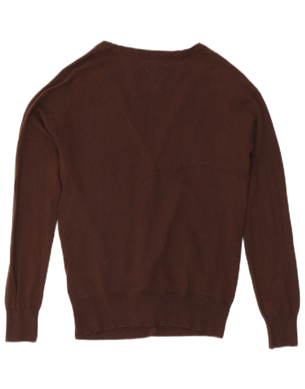 Sweter damski Zara Cardigan UK 12 Średni brązowy bawełniany