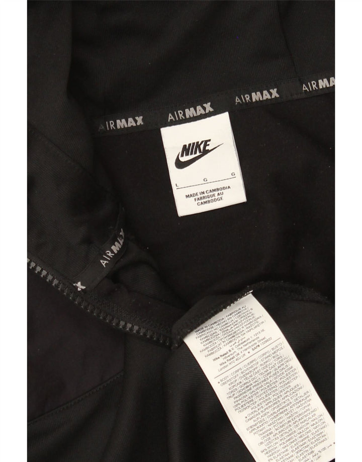 Męski sweter z kapturem i zamkiem błyskawicznym Nike, duży czarny poliester