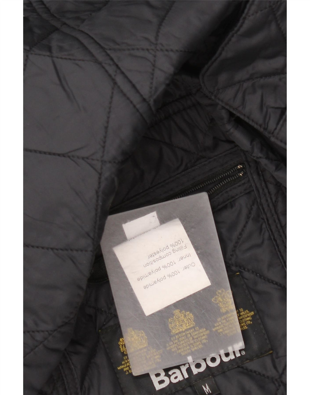 Męska pikowana kurtka Barbour UK 38 Średni granatowy poliamid