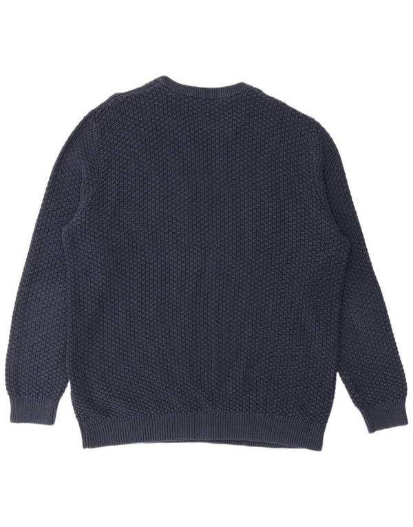 Męski sweter z okrągłym dekoltem Esprit 2XL, granatowy, bawełniany