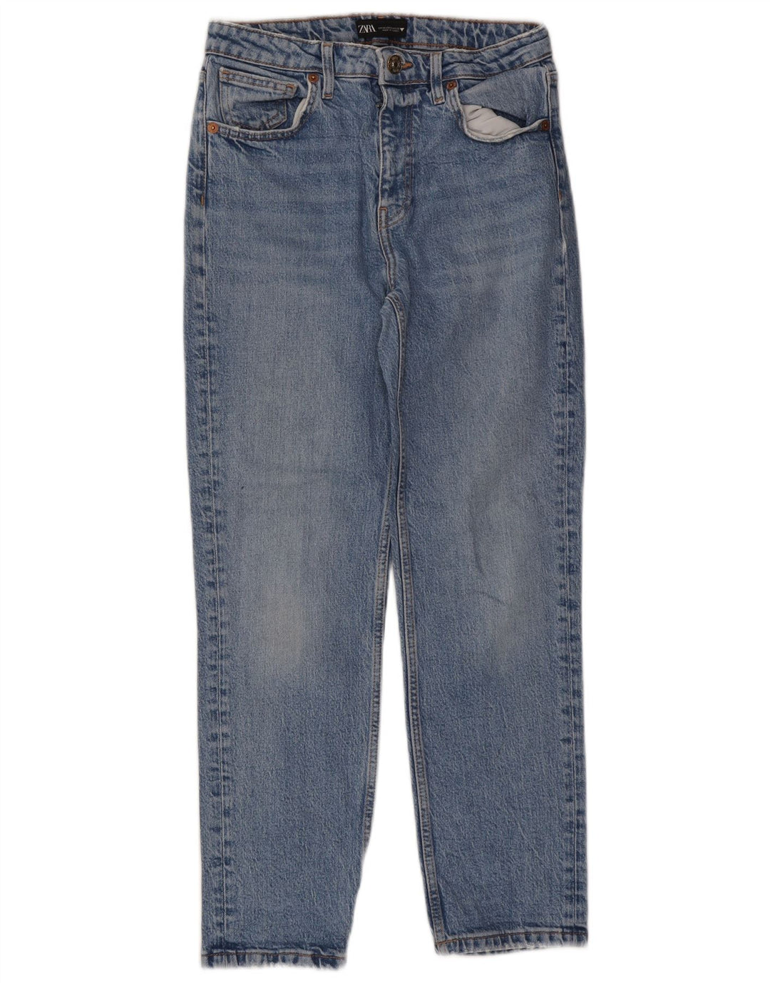 Damskie jeansy zwężane Zara EU 38 Small W28 L26 Niebieskie