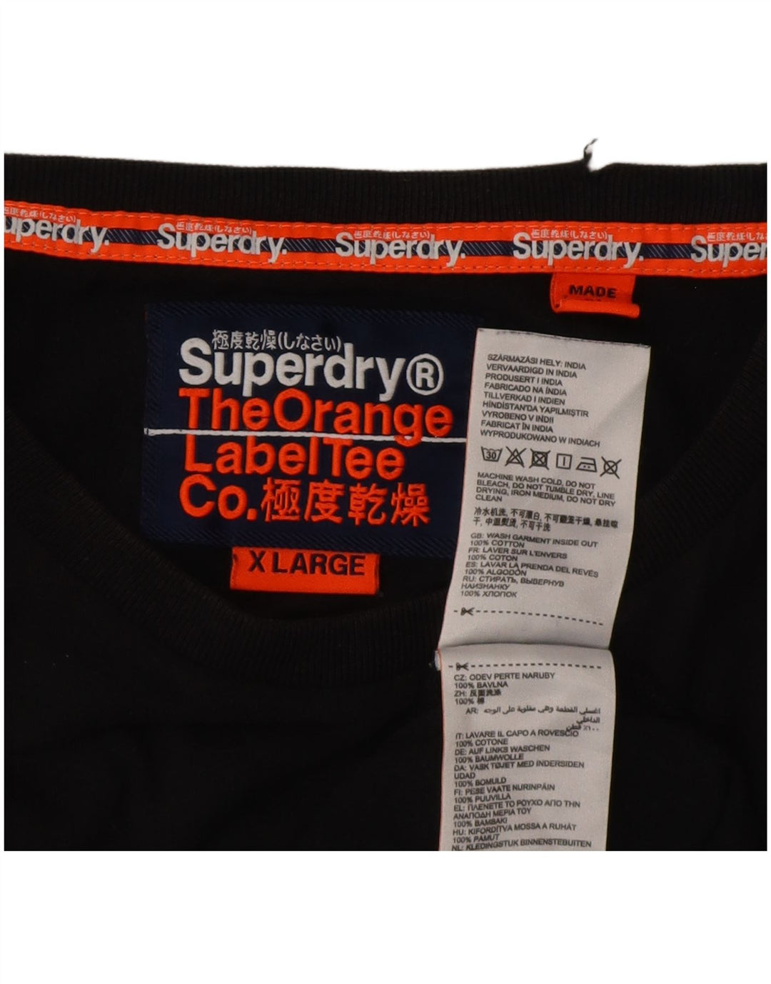 T-shirt męski Superdry XL, czarny, bawełniany