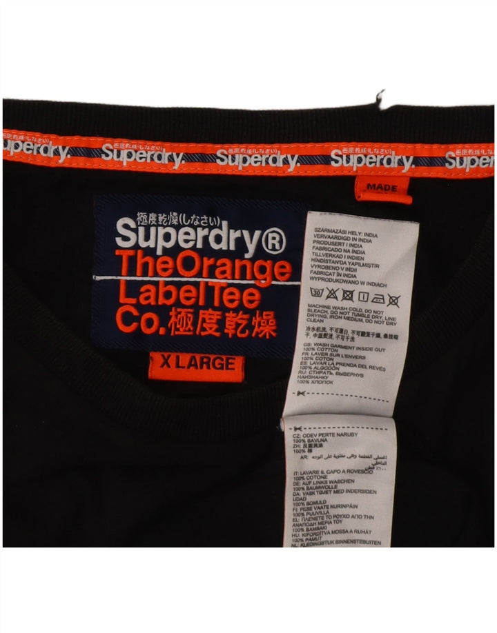 T-shirt męski Superdry XL, czarny, bawełniany