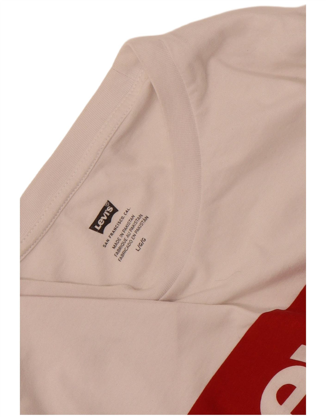 Męski T-shirt z grafiką Levi's, duży, biały