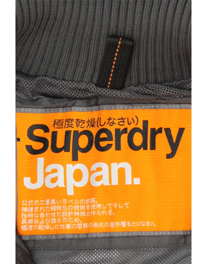 Damska kurtka przeciwdeszczowa SUPERDRY Graphic UK 14, średnioszary poliamid
