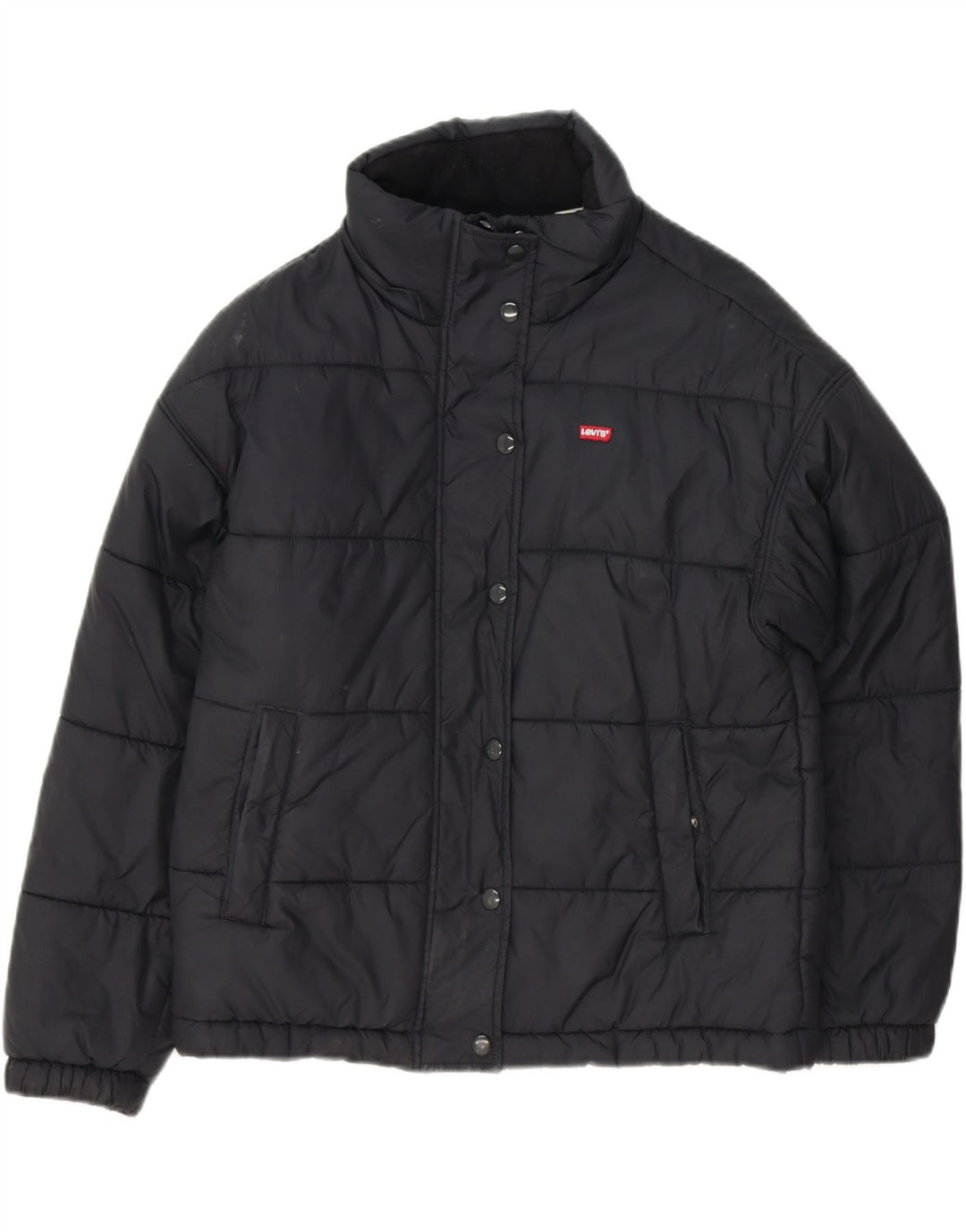 LEVI'S Womens Oversized Padded Jacket UK 6 XS Navy Blue Polyamide Vintage Levi's and Second-Hand Levi's from Messina Hembry 