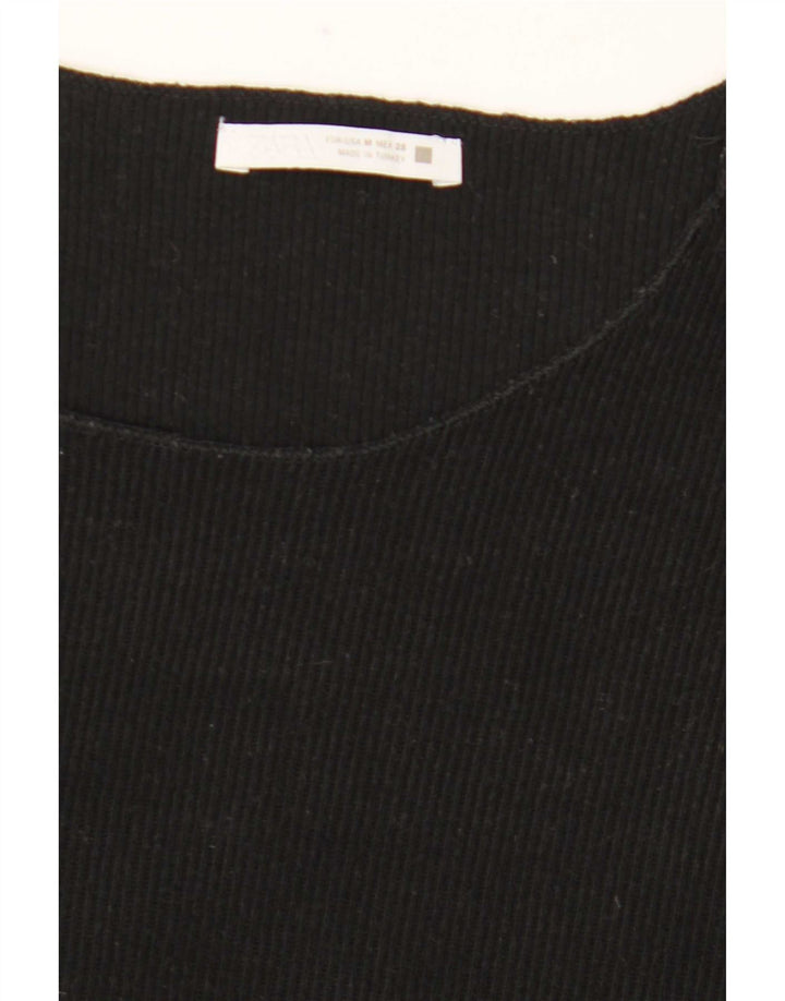 T-shirt damski Zara Top UK 14 Średni czarny