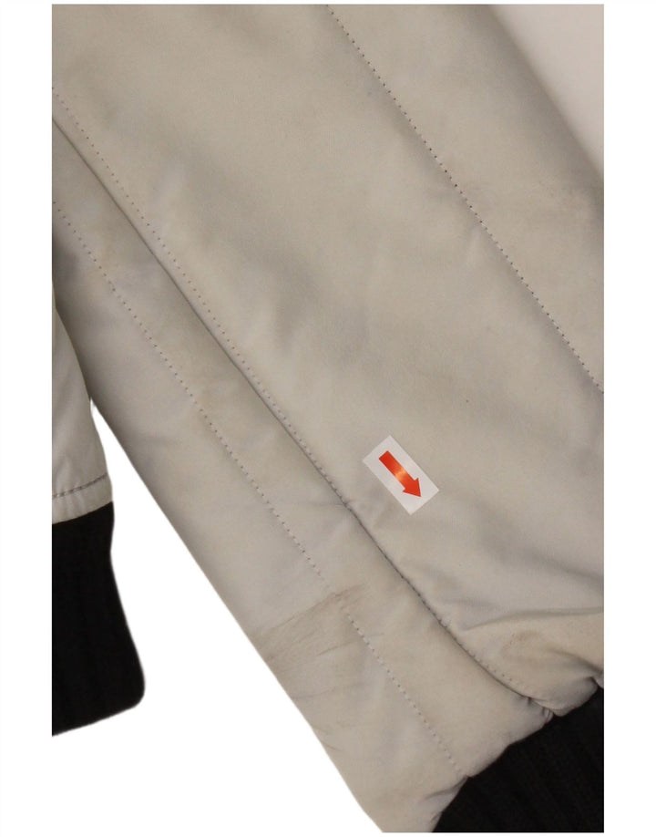 REFRIGIWEAR Damska kurtka bomberka z kapturem UK 14 Średni biały poliamid