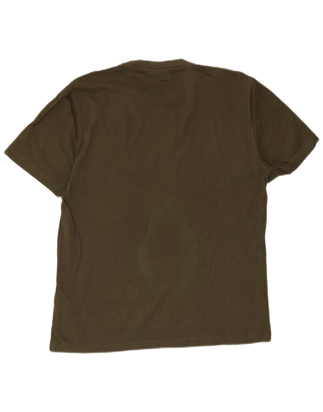 CALVIN KLEIN Męski T-shirt z grafiką, duży, bawełniany khaki