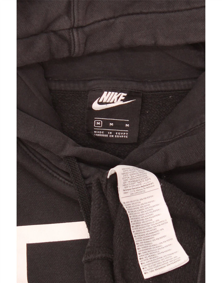 Męski sweter z kapturem Nike z grafiką, średni czarny, bawełniany