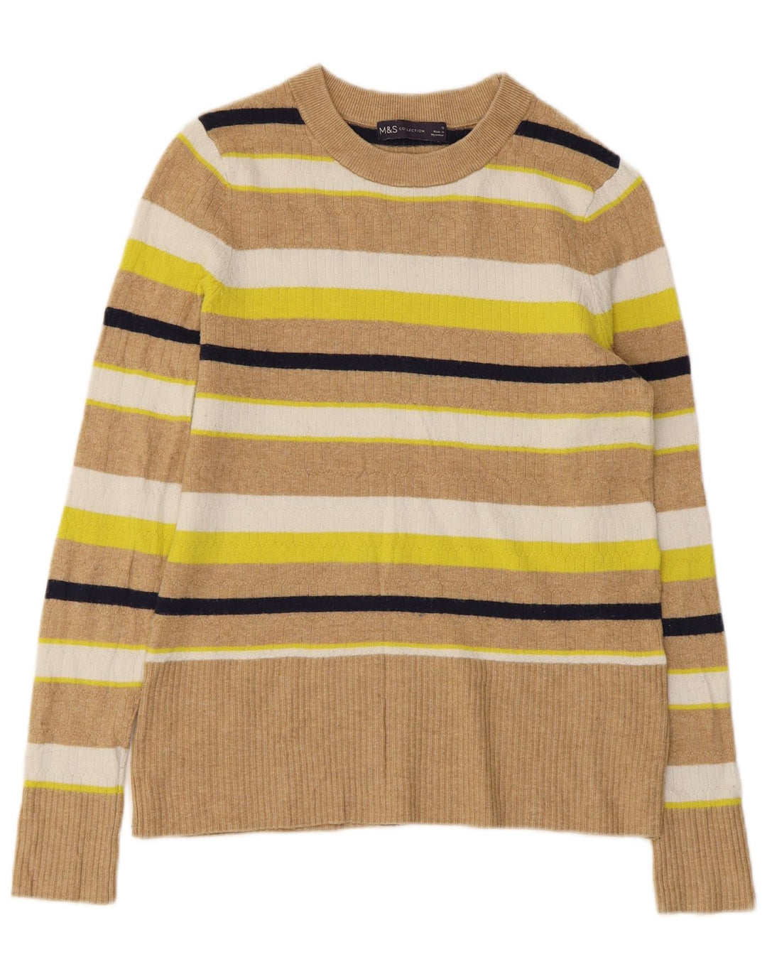 Sweter damski Marks & Spencer z okrągłym dekoltem, UK 12, średni, wielokolorowy