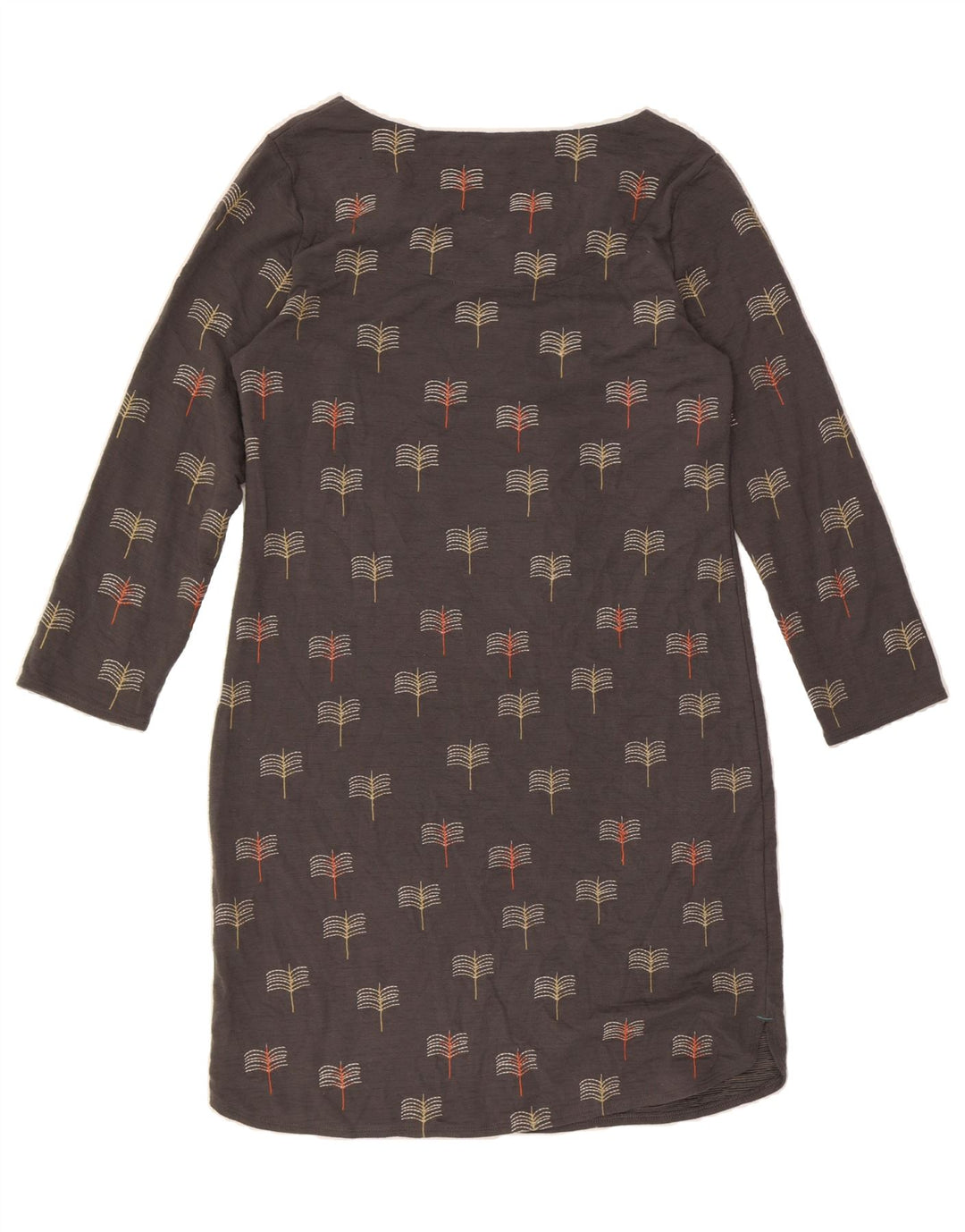 WHITE STUFF Womens Abstract Pattern T-Shirt Dress UK 14 Medium Grey Vintage White Stuff and Second-Hand White Stuff from Messina Hembry 