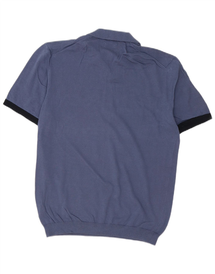 Męski sweter polo Massimo Dutti w kolorze średniego granatu