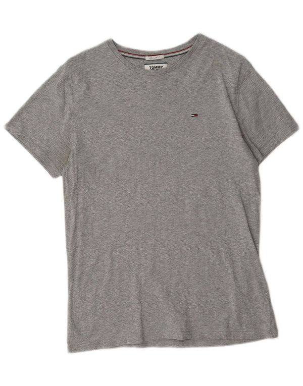 Męska koszulka T-shirt o regularnym kroju Tommy Hilfiger, mała, szara, nakrapiana bawełna