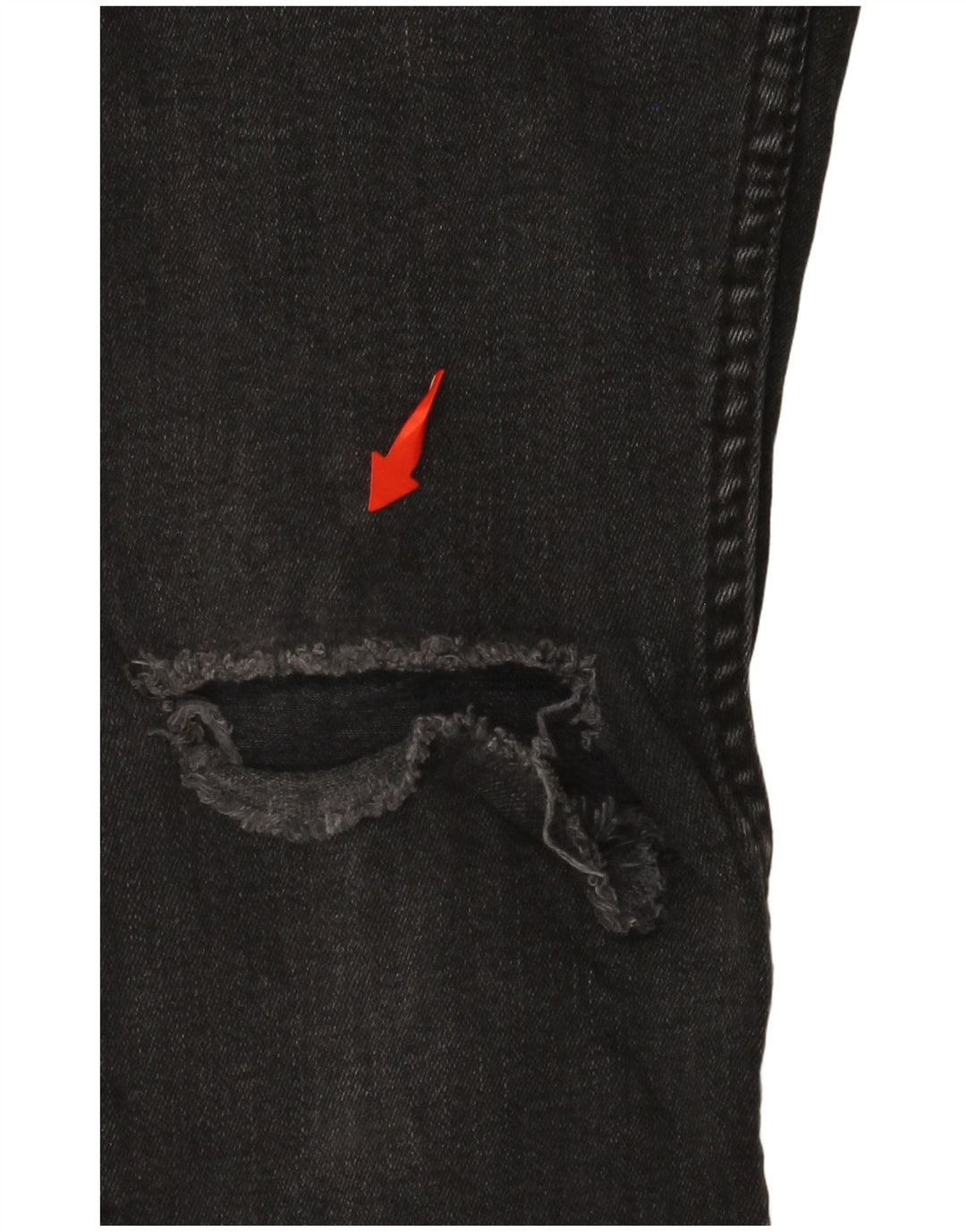 Damskie dżinsy rurkowe ZARA w trudnej sytuacji, EU 40 Medium W31 L25, czarna bawełna