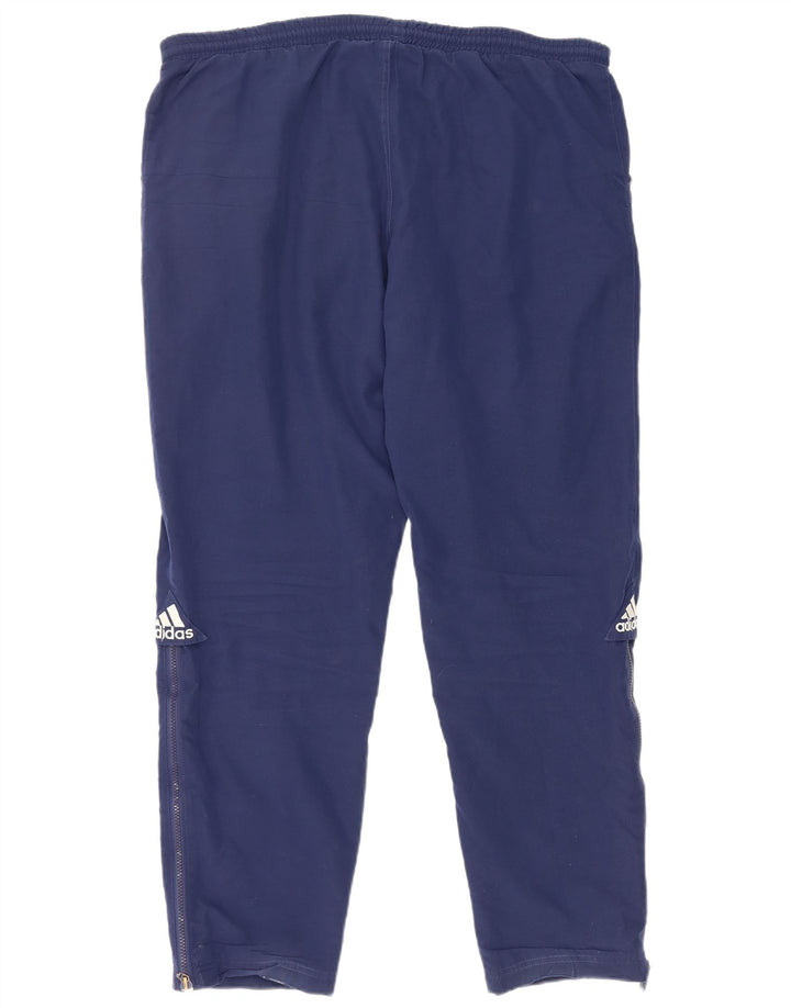 Męskie spodnie dresowe Adidas XL granatowe, poliestrowe