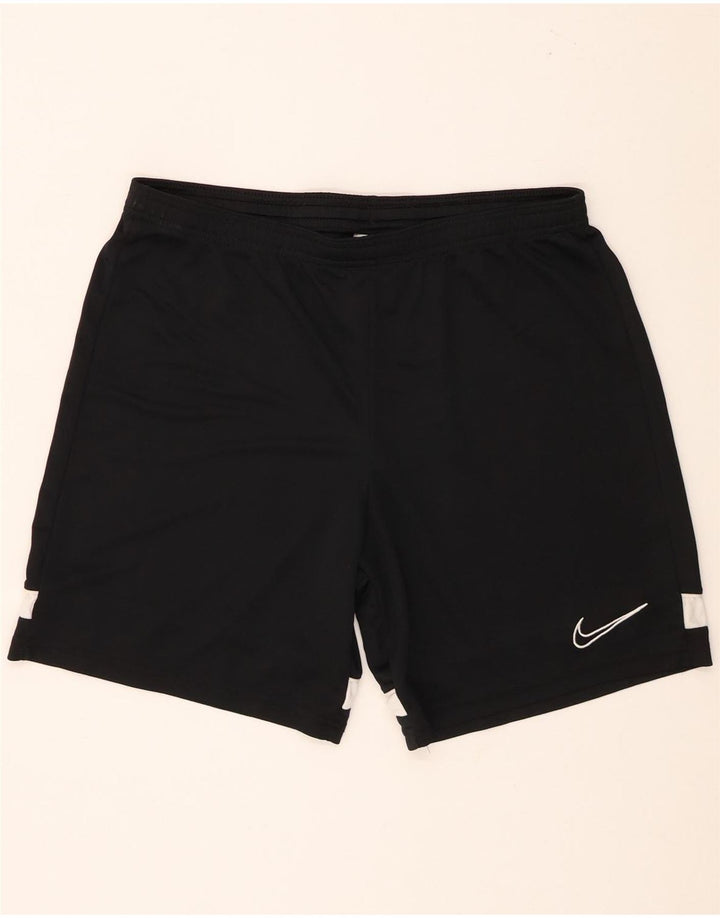 Męskie spodenki sportowe Nike Dri Fit, duży czarny poliester z blokami kolorów