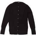 EDDIE BAUER Womens Cardigan Sweater UK 12 Medium Black Cotton Vintage Eddie Bauer and Second-Hand Eddie Bauer from Messina Hembry 
