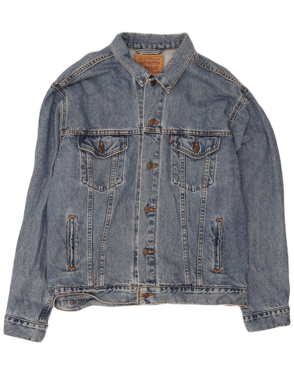 Męska kurtka dżinsowa Levi's UK 40, duża, niebieska, bawełniana