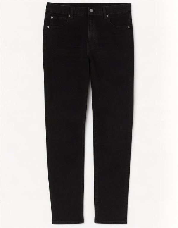 Damskie jeansy slim fit z wysokim stanem Zara EU 40 Medium W30 L30 Czarna bawełna