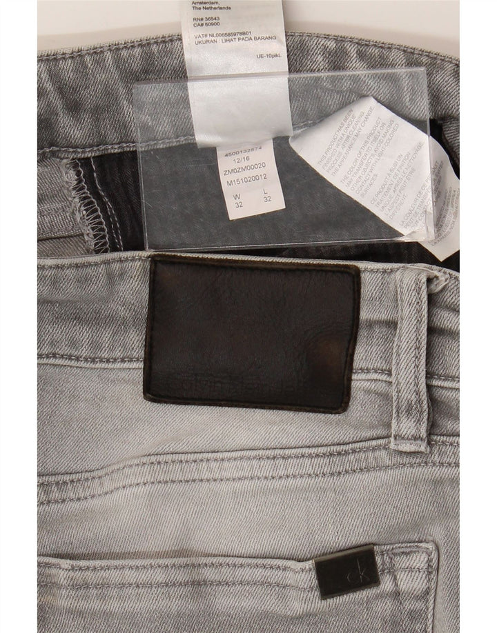 Męskie jeansy Calvin Klein W32 L32 Szara bawełna