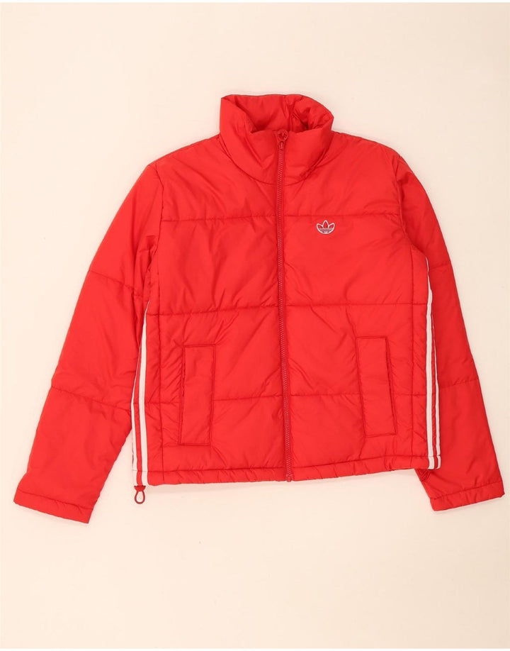 Damska kurtka ponadgabarytowa Adidas UK 10, mała, czerwona, poliester