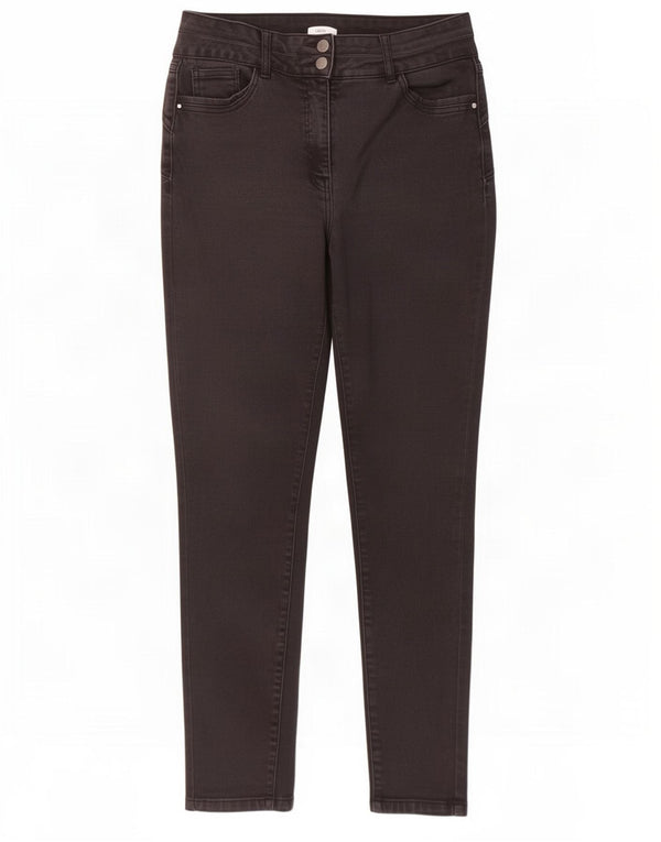 Damskie jeansy skinny z wysokim stanem M&Co UK 14 Large W32 L30 Czarna bawełna