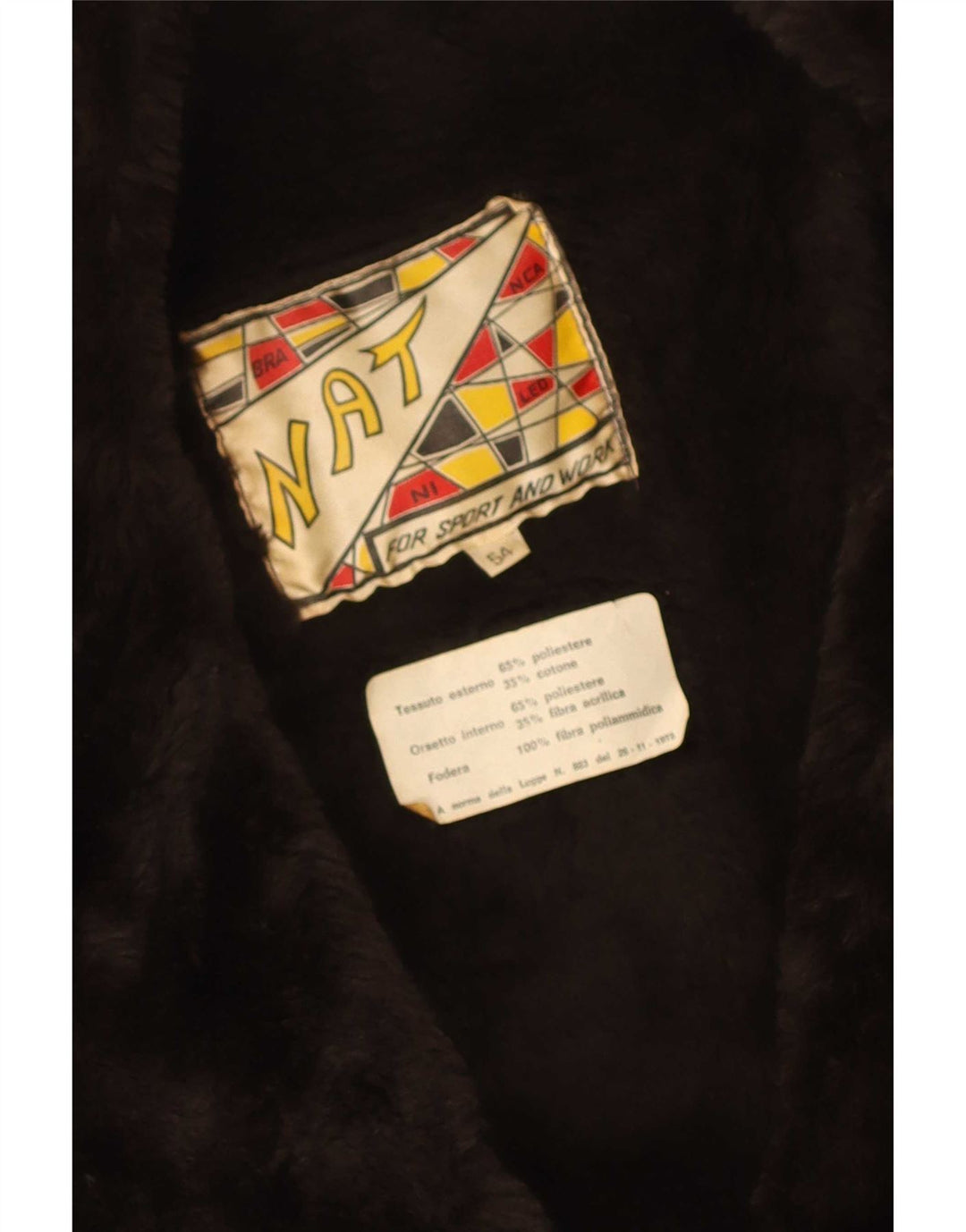 Vintage męski płaszcz dwurzędowy EU 54 2XL brązowy poliester