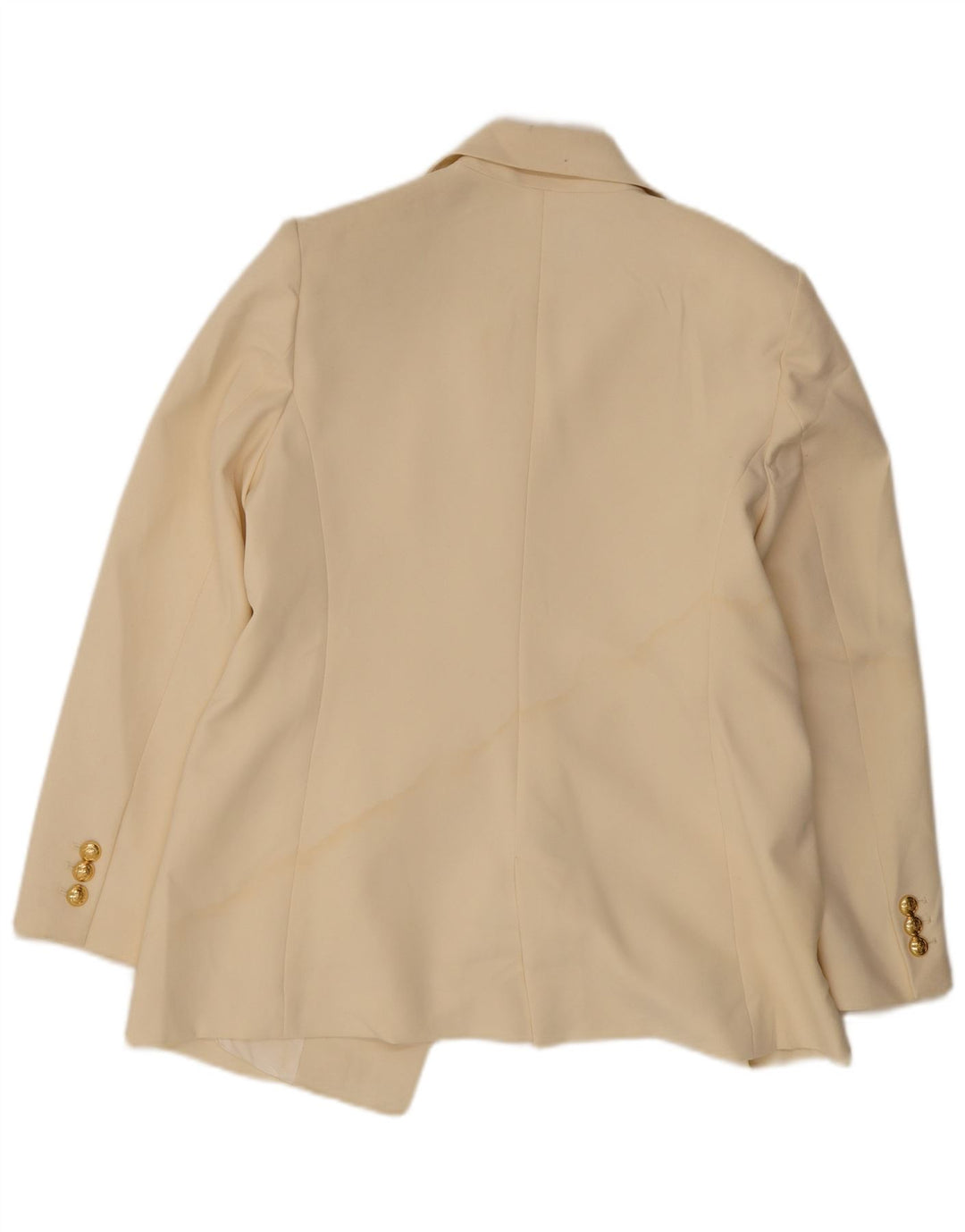 Damska marynarka z podwójnymi piersiami Zara UK 14 XL Off White Poliester