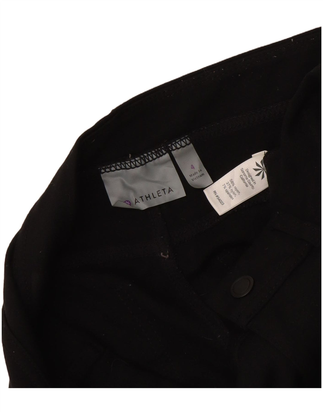 Damskie spodnie typu slim casual Athleta US 4 Small W27 L29 Czarny Rayon