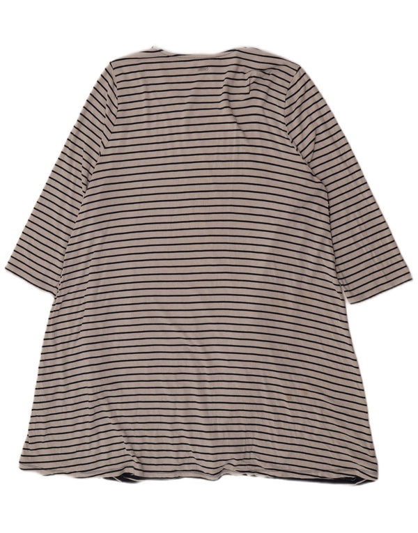 Damska sukienka t-shirtowa z rękawem 3/4 Joules UK 20 2XL Granatowa w prążki